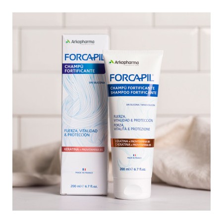 FORCAPIL CHAMPU FORTIFICANTE CON KERATINA 200 ML -BAJA-