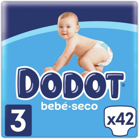 DODOT BEBE SECO (AZUL) 40 PAÑALES T-3 6-10 KG -BAJA-