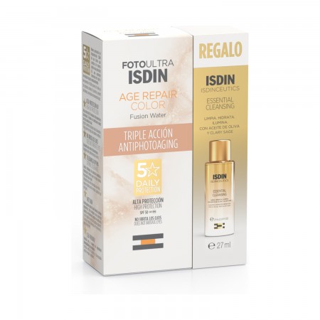 ISDIN AGE REPAIR COLOR SPF50+ 50 ML + ESSENTIAL CLEANSING 27 ML