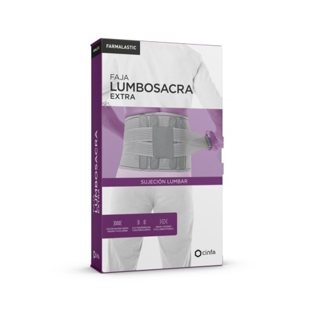 FARMALASTIC FAJA SACROLUMBAR EXTRA CONTORNO CINTURA 90/105 CM T 2 COLOR GRIS