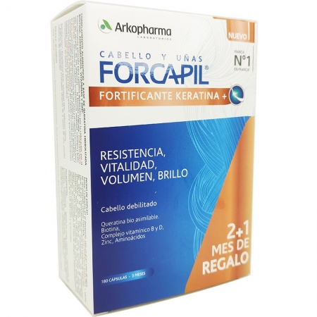 FORCAPIL FORTIFICANTE KERATINA+ PACK 3 X 60 CAPSULAS -BAJA-