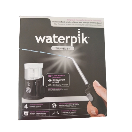 WATERPIK WP- 300 TRAVELER IRRIGADOR BUCAL ELECTRICO CON ADAPTADOR VIAJES NEGRO