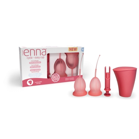ENNA EASY COPA MENSTRUAL PACK 2 COPAS TALLA S + CAJA ESTERILIZADORA + APLICADOR