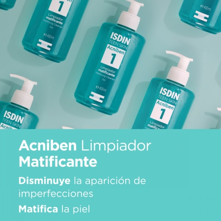 ISDIN TEEN SKIN ACNIBEN LIMPIADOR MATIFICANTE GEL 400 ML