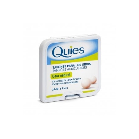 QUIES TAPONES OIDOS CERA NATURAL 16 UNIDADES
