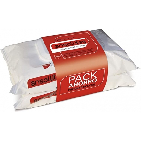 ANSOLLITAS DUPLO 2 X 50 TOALLITAS PARA LA HIGIENE ANAL