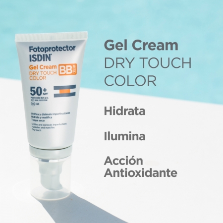 ISDIN SPF-50+ DRY TOUCH BB CREAM GEL CREMA COLOR 50 ML -BAJA-