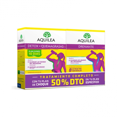 AQUILEA DETOX-QUEMAGRASAS 10 STICKS + AQUILEA DRENANTE 15 STICKS