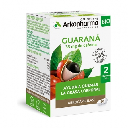 ARKOCAPSULAS GUARANA BIO 80 CAPSULAS -BAJA-