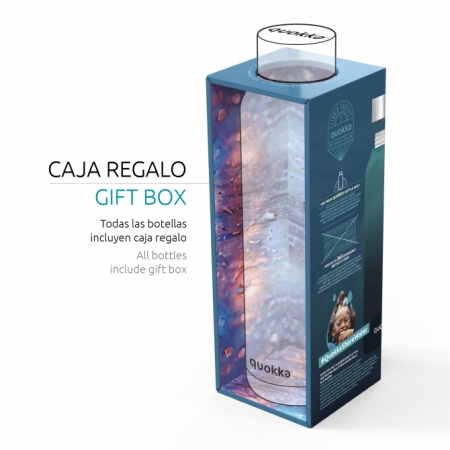 QUOKKA SOLID BOTELLA ACERO INOXIDABLE CON COLGADOR CHERRY RED 630 ML