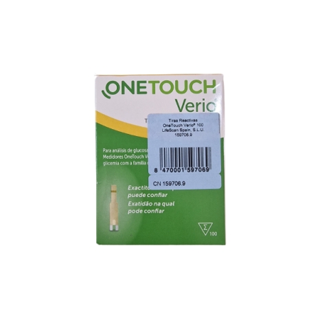 ONETOUCH VERIO 100 TIRAS REACTIVAS PARA GLUCEMIA