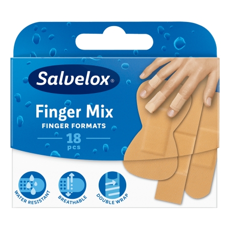 SALVELOX FINGER MIX 18 APOSITOS ADHESIVOS SURTIDOS