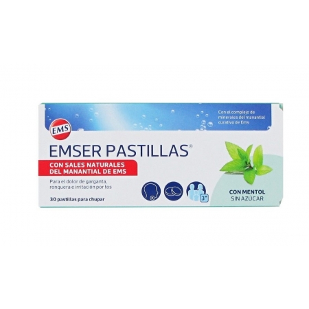 EMSER 30 PASTILLAS GARGANTA MENTOL