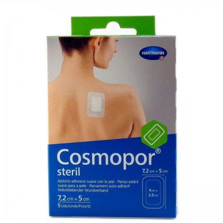 COSMOPOR STERIL APOSITO ESTERIL 7.2 CM X  5 CM  5 APOSITOS