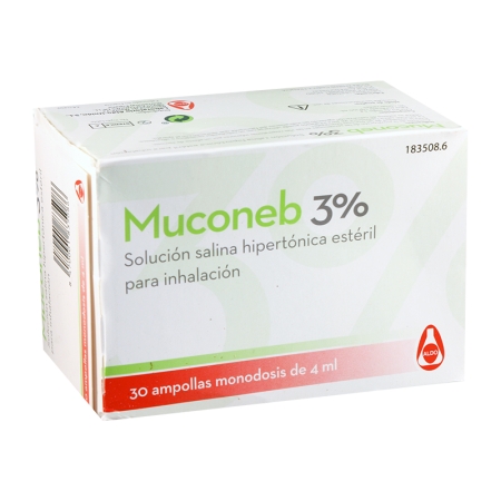 MUCONEB 3% SOLUCION SALINA HIPERTONICA PARA INHALACION 30 AMPOLLAS DE 4 ML
