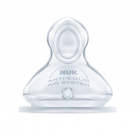 NUK FIRST CHOICE+ 2 TETINAS DE SILICONA ANATOMICA ANTICOLICO FLUJO M (0-6 MESES)