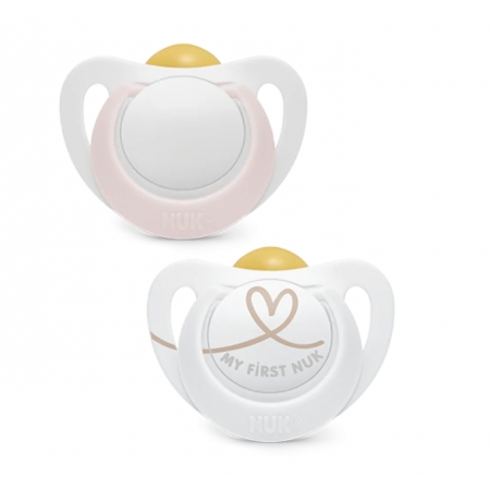 NUK STAR 2 CHUPETES LATEX 0 - 6 MESES