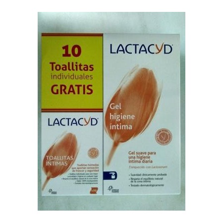 Lactacyd íntimo gel suave 400 ml + toallitas íntimas de regalo