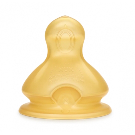 NUK FIRST CHOICE+ 2 TETINAS DE LATEX ANTICOLICO TALLA M 6-18 MESES -BAJA-