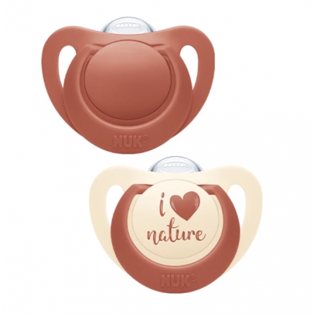 NUK FOR NATURE 2 CHUPETES DE SILICONA 0-6 MESES -BAJA-