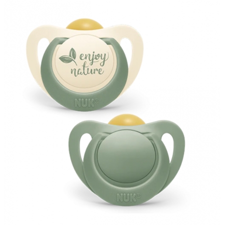 NUK FOR NATURE 2 CHUPETES DE LATEX 6-18 MESES -BAJA-