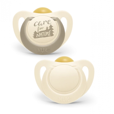 NUK FOR NATURE 2 CHUPETES DE LATEX 6-18 MESES -BAJA-