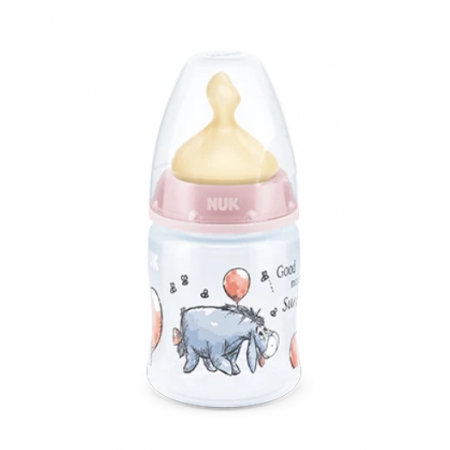 NUK FIRST CHOICE+ BIBERON WINNIE TETINA DE LATEX 0-6 MESES FLUJO M 150 ML COLORES SURTIDOS