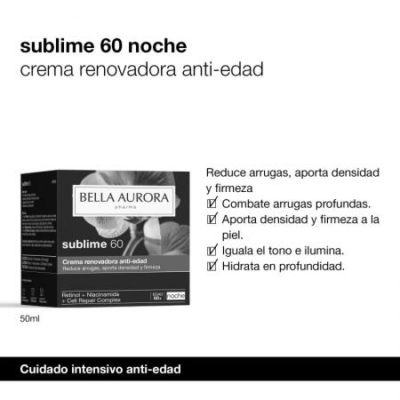 BELLA AURORA SUBLIME 60 NOCHE CREMA RENOVADORA ANTIEDAD 50 ML