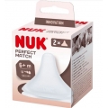 NUK PERFECT MATCH 2 TETINAS DE SILICONA ANTICOLICO FLUJO FLOW CONTROL +6 MESES