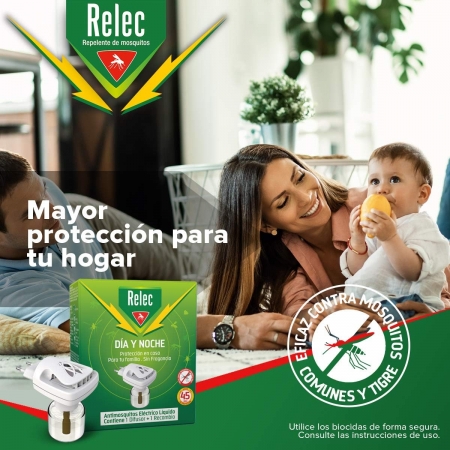 RELEC DIA Y NOCHE ANTIMOSQUITOS DISPOSITIVO ELECTRICO + RECAMBIO LIQUIDO 35 ML