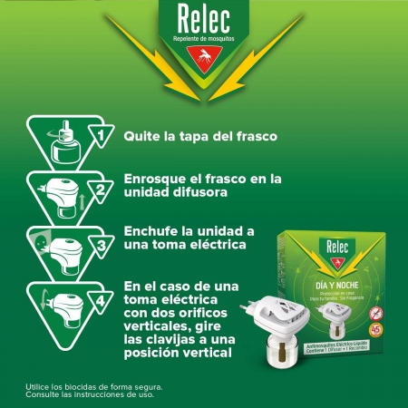RELEC DIA Y NOCHE ANTIMOSQUITOS DISPOSITIVO ELECTRICO + RECAMBIO LIQUIDO 35 ML