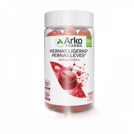 ARKOGUMMIES PIERNAS LIGERAS 60 CARAMELOS DE GOMA SABOR ARANDANO Y GROSELLA NEGRA