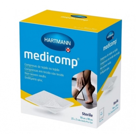 MEDICOMP COMPRESAS APOSITO ESTERIL 10X10 CM 10X2 UNIDADES