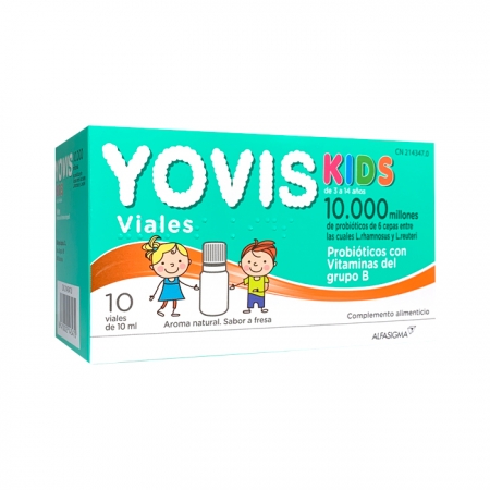 YOVIS KIDS 10 VIALES BEBIBLES 10 ML SABOR FRESA