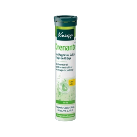 KNEIPP DRENANTE 20 COMPRIMIDOS EFERVESCENTES SABOR PIÑA