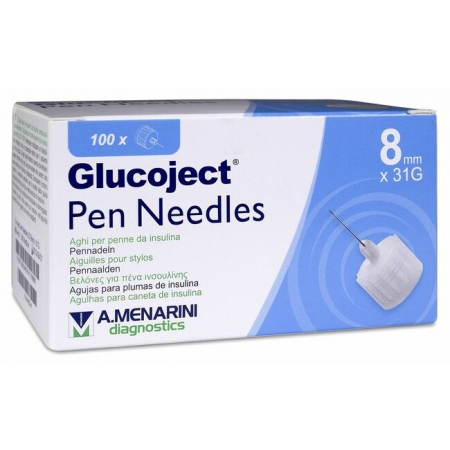 GLUCOJECT PEN 100 AGUJAS 31G 8 MM