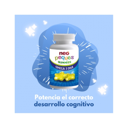 NEO PEQUES GUMMIES OMEGA-3 DHA 30 CARAMELOS MASTICABLES SABOR LIMON