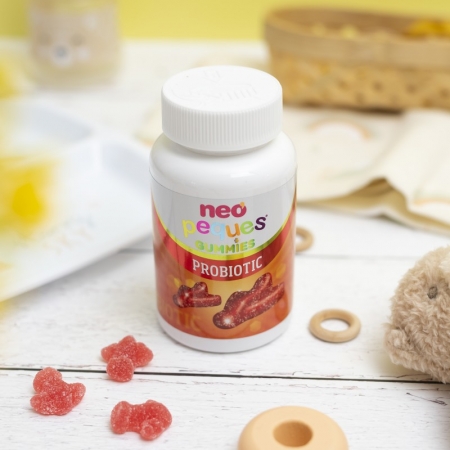 NEO PEQUES GUMMIES PROBIOTIC 30 CARAMELOS MASTICABLES SABOR FRESA