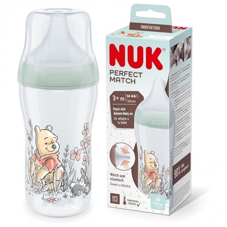 NUK PERFECT MATCH BIBERON PP TETINA DE SILICONA FLUJO M 260 ML WTP WINNIE