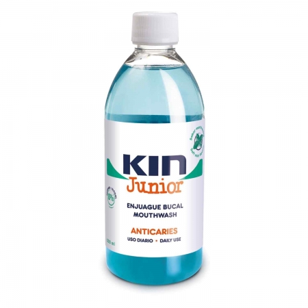 FLUOR KIN JUNIOR ENJUAGUE BUCAL SABOR MENTA SUAVE 500 ML