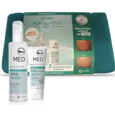 BE+ MED ACNICONTROL PACK MODERADO (LIMPIADOR PURIFICANTE 200ML + REDUCTOR GRANOS Y ESPINILLAS 40ML)