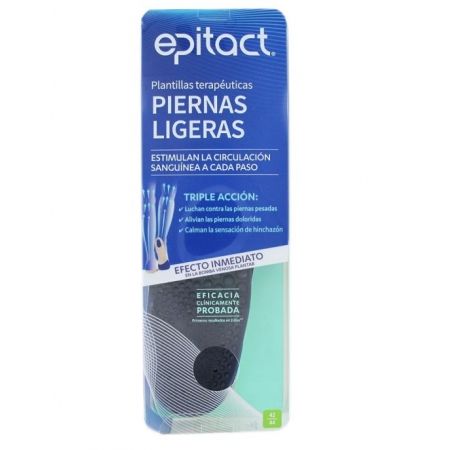 EPITACT PLANTILLAS PIERNAS LIGERAS TRIPLE ACCION TALLA L (42-44) 2 UNIDADES