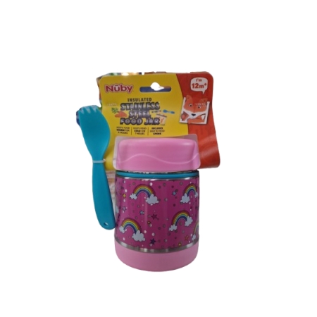 NUBY TERMO ACERO INOXIDABLE PARA SÓLIDOS ARCO IRIS