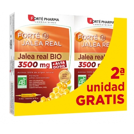 FORTE JALEA REAL BIO 3500 MG 10 AMPOLLAS 15 ML X 2 UNIDADES (SEGUNDA UNIDAD GRATIS)