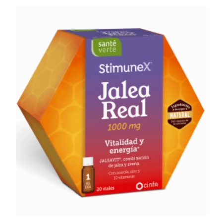 SANTE VERTE STIMUNEX JALEA REAL VITALIDAD Y ENERGIA 20 VIALES 10 ML