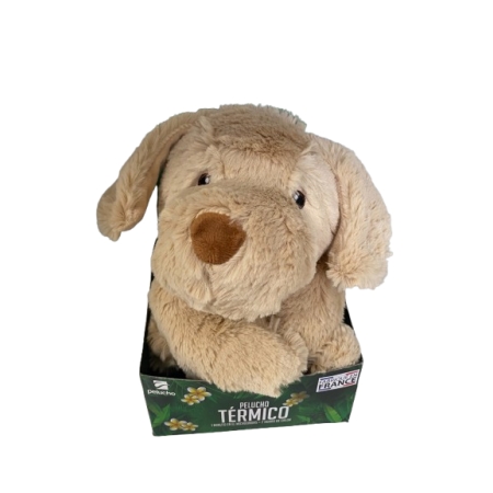 PELUCHO TÉRMICO PERRO BEIGE CON SEMILLAS