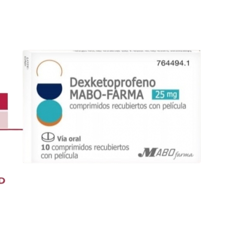 DEXKETOPROFENO MABO-FARMA 25 MG 10 COMPRIMIDOS RECUBIERTOS CON PELICULA
