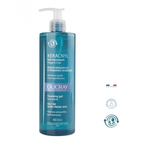 KERACNYL GEL ESPUMOSO CARA Y CUERPO DUCRAY 400 ML