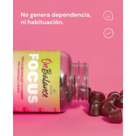 AQUILEA ON BALANCE FOCUS 60 VEGAN GUMMIES SABOR CEREZA