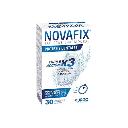 NOVAFIX 3 EN 1 30 TABLETAS LIMPIEZA PROTESIS